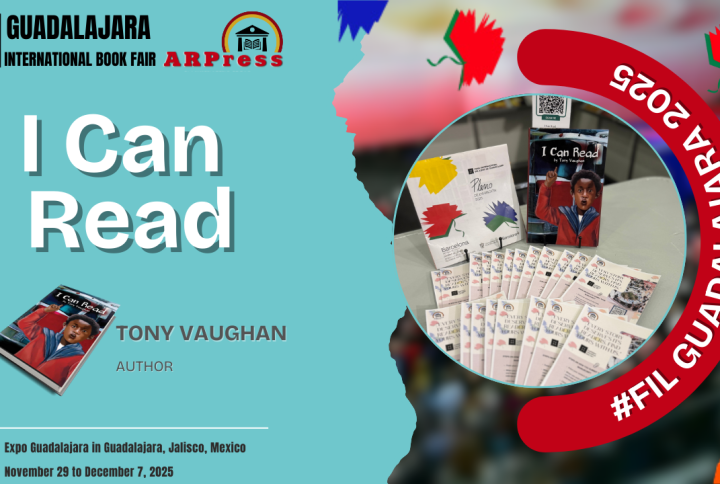 “I Can Read” by Tony Vaughan was displayed at the Guadalajara International Book Fair 2025