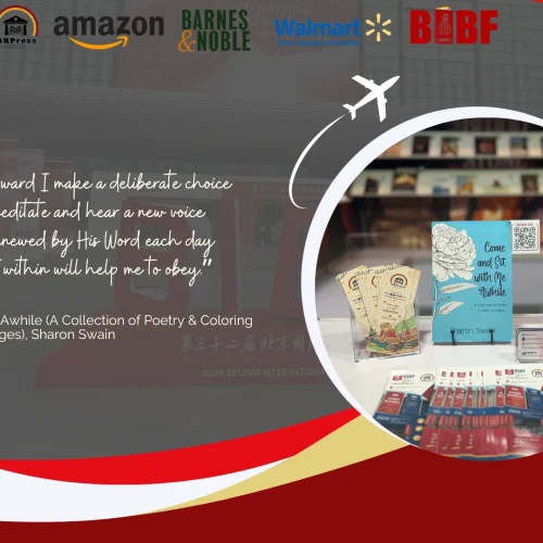 “Come and Sit with Me Awhile (A Collection of Poetry & Coloring Pages)” by Sharon Swain Featured at the 2026 Beijing International Book Fair (BIBF)